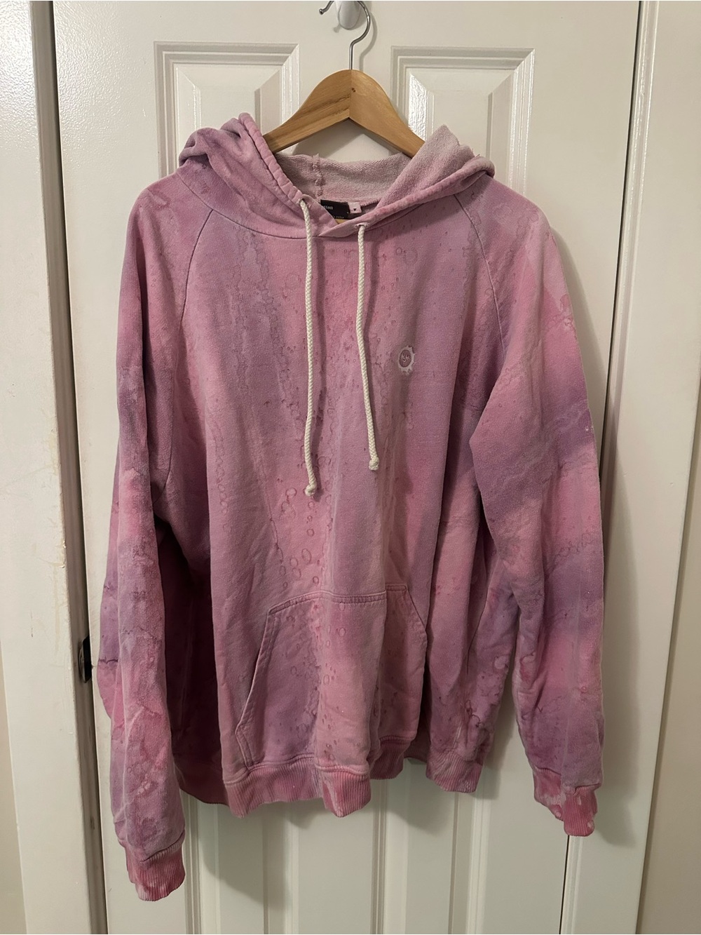 Big bud press unisex Pink Tie-Dye Hoodie with Drawstring